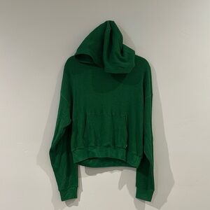 TNA size L thermal Green Hooded Sweatshirt